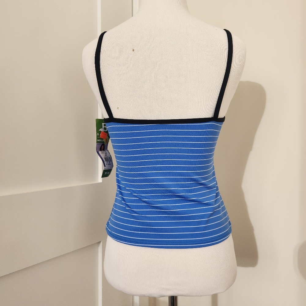 NWT Baltex by Body ID Light blue and white striped swim tankini. Size 7/8. - Picture 2 of 4